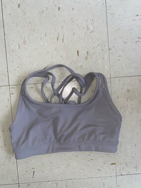 Athleta strappy sports bra LUGHT gray sm